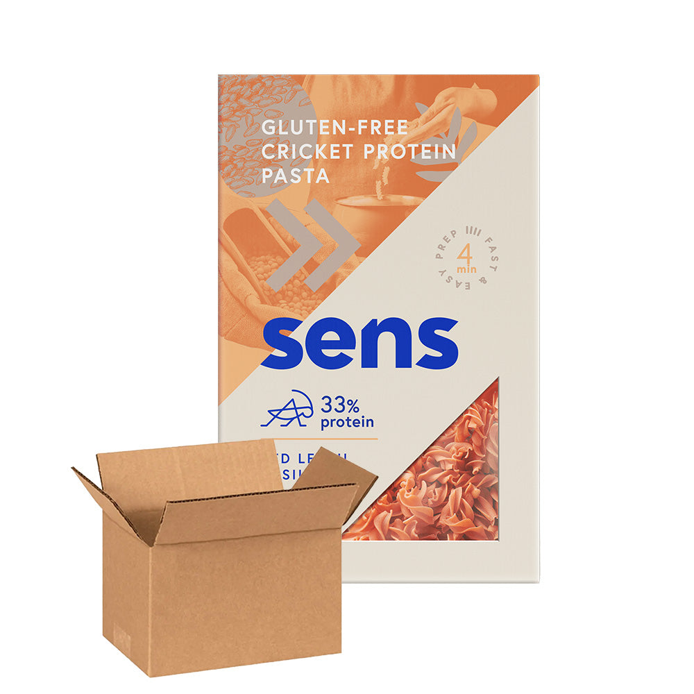 Protein bezlepkové těstoviny s cvrččím proteinem - Čočkové (200g) - box 10 kusů